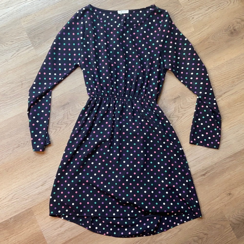 Long Sleeved Polka Dot Dress